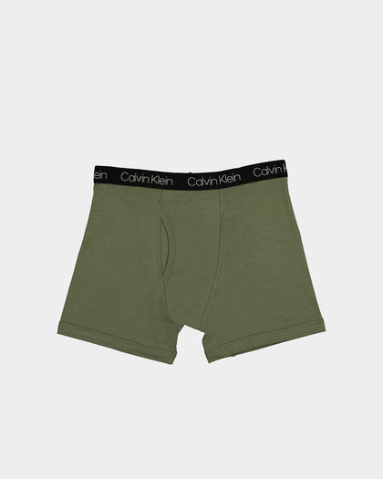 Calvin Klein Kids' Cotton 2 Pack Boxer Brief Green Camo/Olive