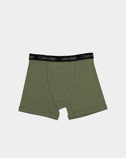 Calvin Klein Kids' Cotton 2 Pack Boxer Brief Green Camo/Olive