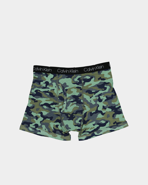 Calvin Klein Kids' Cotton 2 Pack Boxer Brief Green Camo/Olive