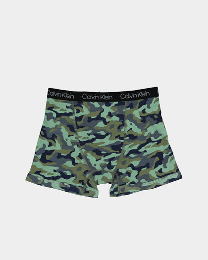 Calvin Klein Kids' Cotton 2 Pack Boxer Brief Green Camo/Olive