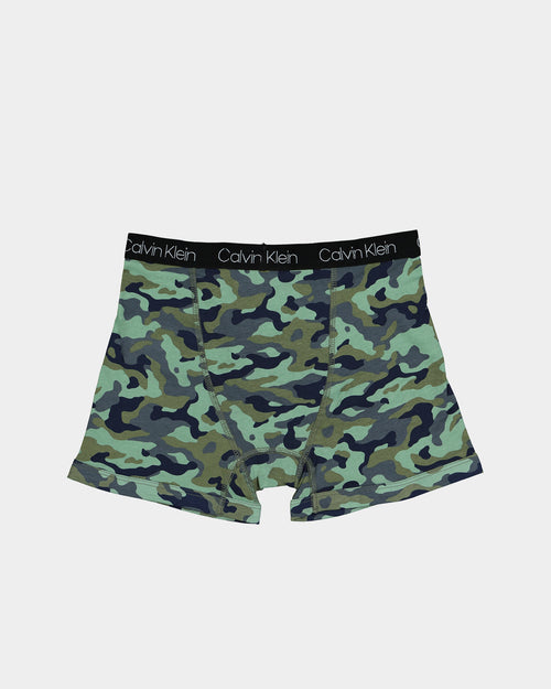Calvin Klein Kids' Cotton 2 Pack Boxer Brief Green Camo/Olive