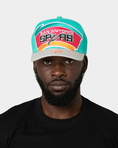 Mitchell & Ness San Antonio Spurs 'Hardwood XL Crop Logo' Pro Crown Snapback Original Team Colours
