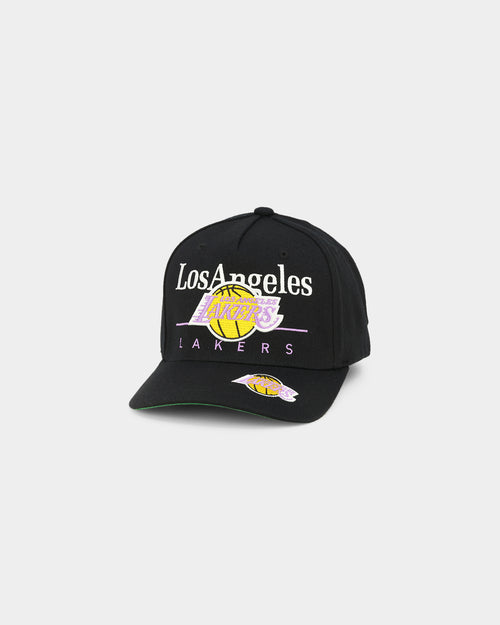 Mitchell & Ness Los Angeles Lakers 'Underscore' Classic Red Snapback Black