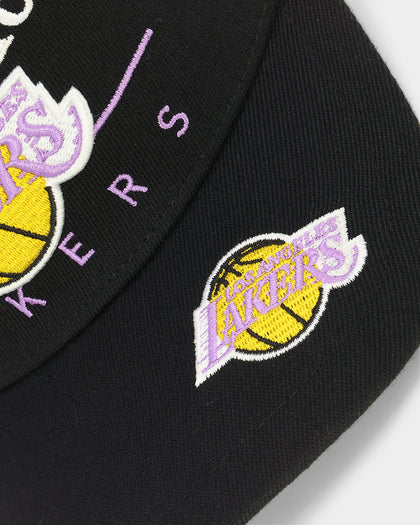 Mitchell & Ness Los Angeles Lakers 'Underscore' Classic Red Snapback Black