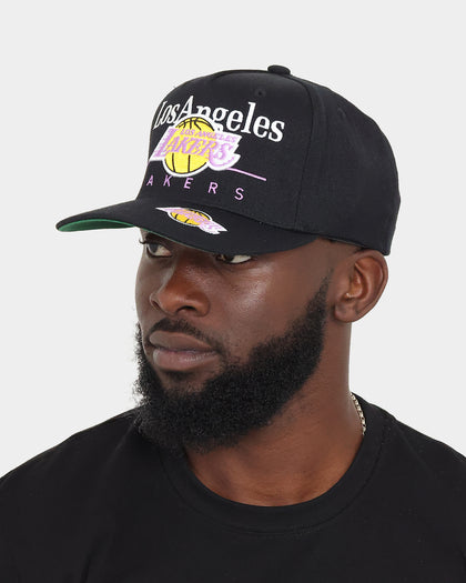 Mitchell & Ness Los Angeles Lakers 'Underscore' Classic Red Snapback Black