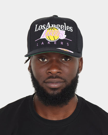 Mitchell & Ness Los Angeles Lakers 'Underscore' Classic Red Snapback Black