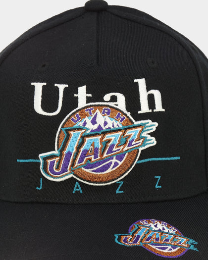 Mitchell & Ness Utah Jazz 'Underscore' Classic Red Snapback Black