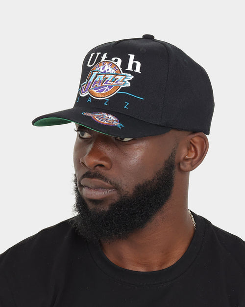 Mitchell & Ness Utah Jazz 'Underscore' Classic Red Snapback Black