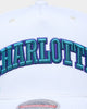 Mitchell & Ness Charlotte Hornets 'Vintage White' Classic Red Snapback White