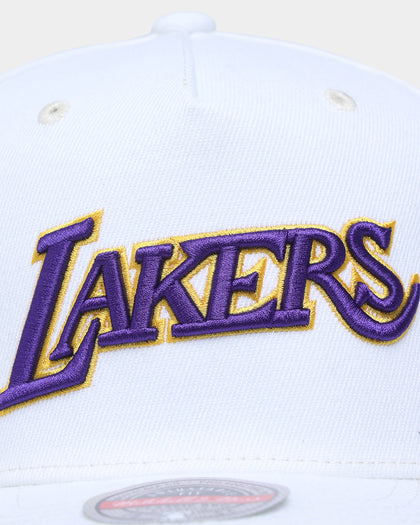 Mitchell & Ness Los Angeles Lakers 'Vintage White' Classic Red Snapback White