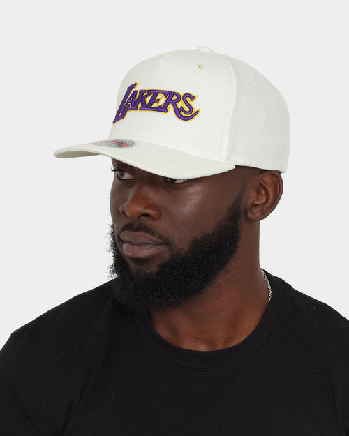 Mitchell & Ness Los Angeles Lakers 'Vintage White' Classic Red Snapback White