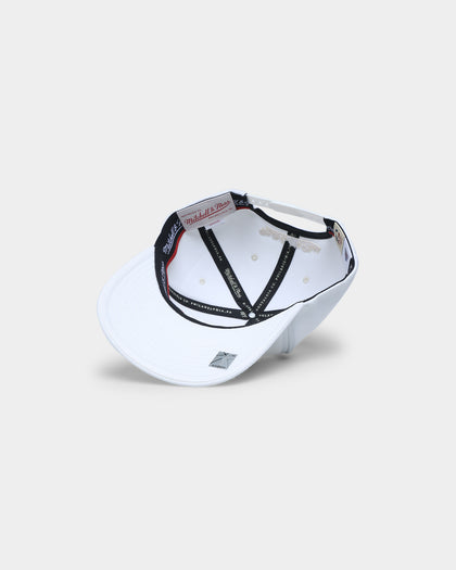 Mitchell & Ness Brooklyn Nets 'Vintage White' Classic Red Snapback White