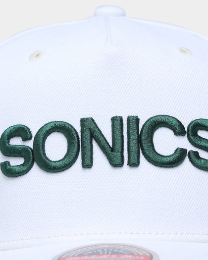 Mitchell & Ness Seattle Supersonics 'Vintage White' Classic Red Snapback White