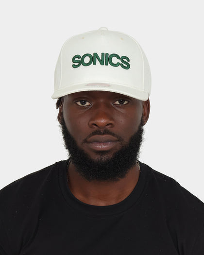 Mitchell & Ness Seattle Supersonics 'Vintage White' Classic Red Snapback White