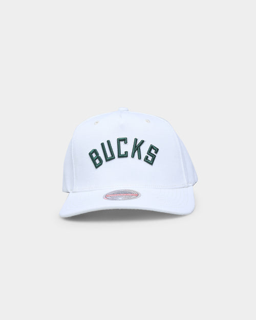 Mitchell & Ness Milwaukee Bucks 'Vintage White' Classic Red Snapback White