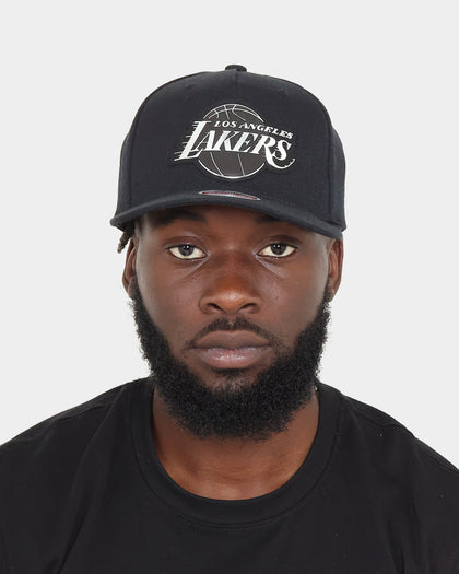 Mitchell & Ness Los Angeles Lakers 'Metallic Charcoal' Classic Red Snapback Black
