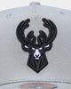 Mitchell & Ness Milwaukee Bucks 'Greytones' Classic Red Snapback Grey