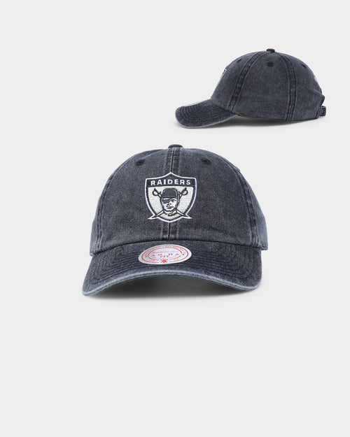 Mitchell & Ness Las Vegas Raiders Stone Washed Dad Strapback Washed Black