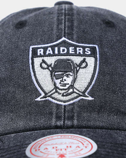 Mitchell & Ness Las Vegas Raiders Stone Washed Dad Strapback Washed Black