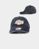Mitchell & Ness Los Angeles Lakers Stone Washed Dad Strapback Washed Black