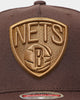 Mitchell & Ness Brooklyn Nets 'Lux Brown' Classic Red Snapback Baroque Brown