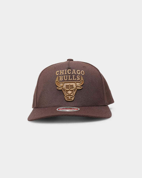 Mitchell & Ness Chicago Bulls 'Lux Brown' Classic Red Snapback Baroque Brown