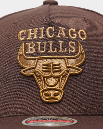 Mitchell & Ness Chicago Bulls 'Lux Brown' Classic Red Snapback Baroque Brown