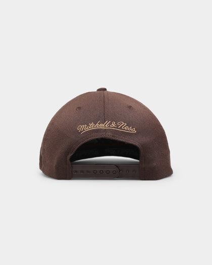 Mitchell & Ness Los Angeles Lakers 'Lux Brown' Classic Red Snapback Baroque Brown