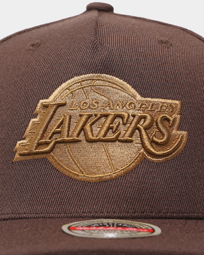 Mitchell & Ness Los Angeles Lakers 'Lux Brown' Classic Red Snapback Baroque Brown