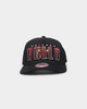 Mitchell & Ness Chicago Bulls 'Linear' Classic Red Snapback Black