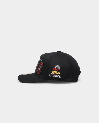 Mitchell & Ness Chicago Bulls 'Linear' Classic Red Snapback Black