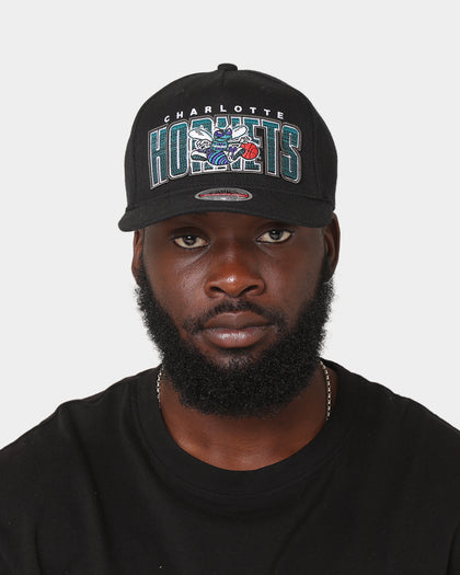 Mitchell & Ness Charlotte Hornets 'Linear' Classic Red Snapback Black