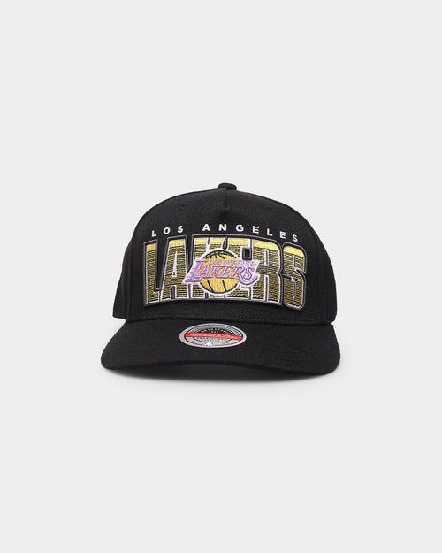 Mitchell & Ness Los Angeles Lakers 'Linear' Classic Red Snapback Black