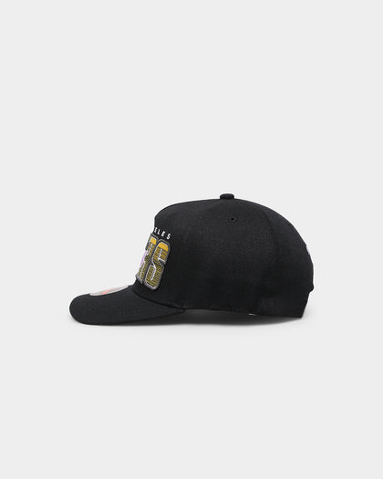 Mitchell & Ness Los Angeles Lakers 'Linear' Classic Red Snapback Black