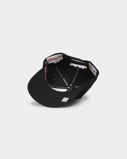 Mitchell & Ness Milwaukee Bucks 'Linear' Classic Red Snapback Black