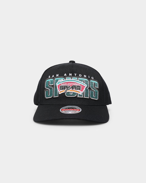 Mitchell & Ness San Antonio Spurs 'Linear' Classic Red Snapback Black