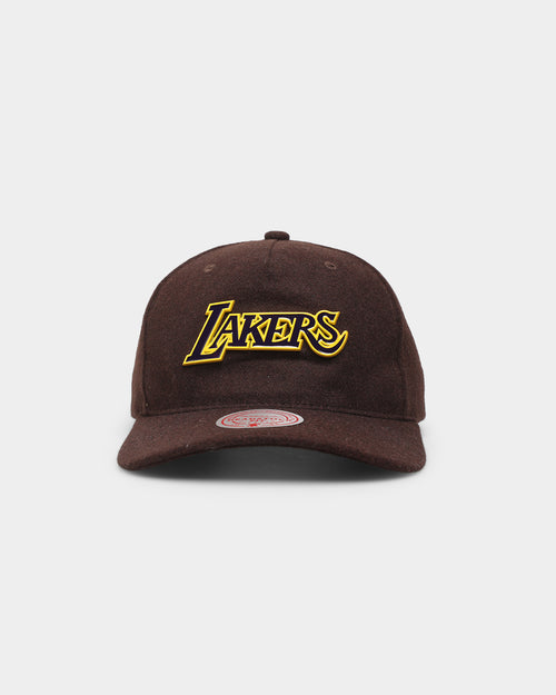 Mitchell & Ness Los Angeles Lakers 'Melton' Deadstock Snapback Baroque Brown