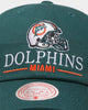 Mitchell & Ness Miami Dolphins Helmet Dad Hat Strapback Teal