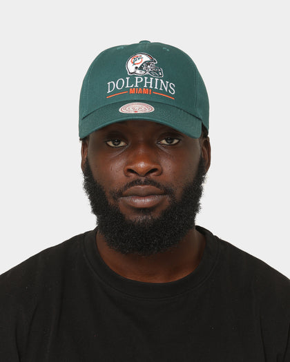 Mitchell & Ness Miami Dolphins Helmet Dad Hat Strapback Teal