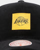 Mitchell & Ness Los Angeles Lakers 'Woven Logo Cord' Deadstock Snapback Black