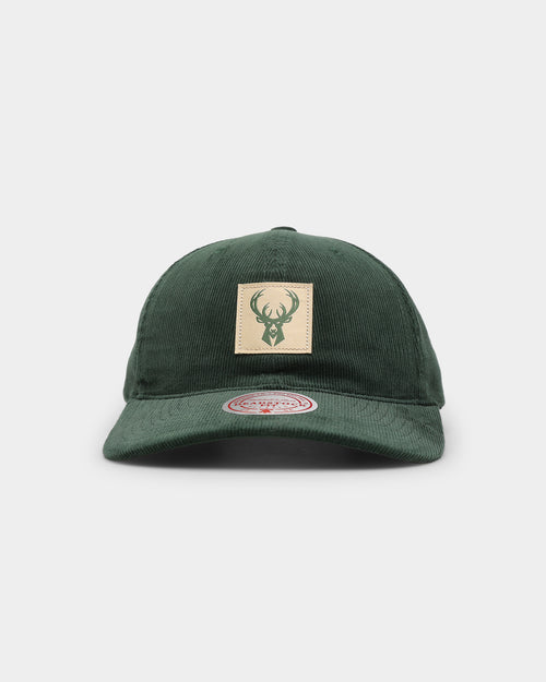 Mitchell & Ness Milwaukee Bucks 'Woven Logo Cord' Deadstock Snapback Dark Green