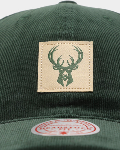 Mitchell & Ness Milwaukee Bucks 'Woven Logo Cord' Deadstock Snapback Dark Green
