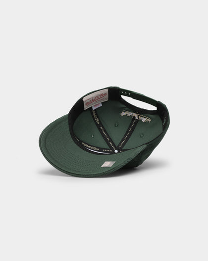 Mitchell & Ness Milwaukee Bucks 'Woven Logo Cord' Deadstock Snapback Dark Green