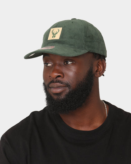 Mitchell & Ness Milwaukee Bucks 'Woven Logo Cord' Deadstock Snapback Dark Green