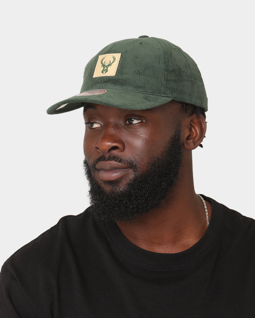 Mitchell & Ness Milwaukee Bucks 'Woven Logo Cord' Deadstock Snapback Dark Green