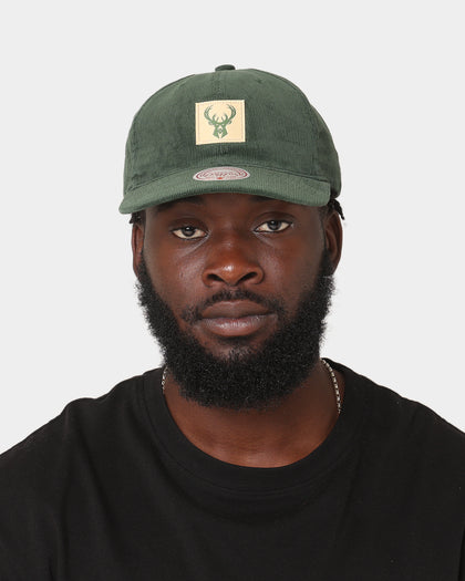 Mitchell & Ness Milwaukee Bucks 'Woven Logo Cord' Deadstock Snapback Dark Green