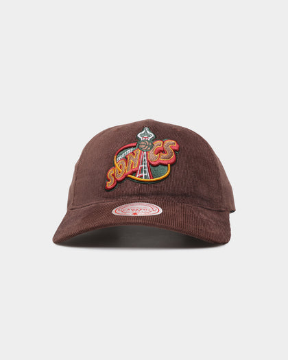 Mitchell & Ness Seattle Sonics 'Brown Cord' Deadstock Snapback Brown