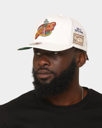 Mitchell & Ness Seattle Sonics 'Hardwood Classics Patch' Classic Red Snapback Cream