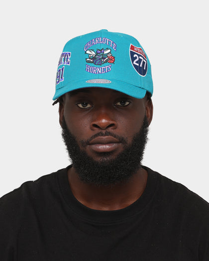 Mitchell & Ness Charlotte Hornets 'Highway' Pro Crown Snapback Dark Teal