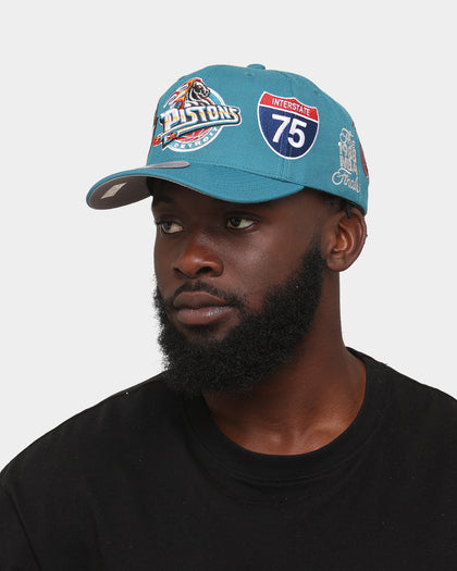 Mitchell & Ness Detroit Pistons 'Highway' Pro Crown Snapback Dark Teal